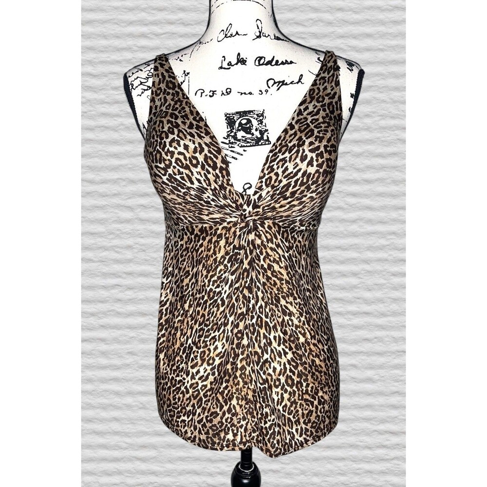 Vtg Y2K Victoria’s Secret Very Sexy Leopard Cami 36D Brown Padded Underwire